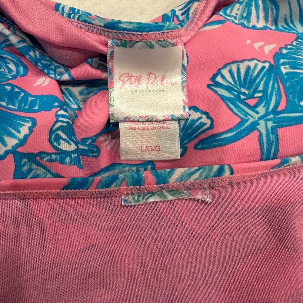 Stella Parker Pink & Blue Shell-Print 2- Piece - Picture 2 of 5